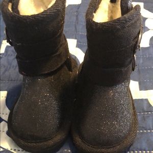 Toddlers shimmer black boots